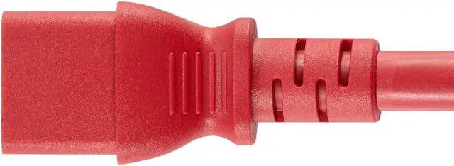 Alt view image 4 of 6 - Monoprice Extension Cord - 3 Feet - Red | IEC 60320 C14 to IEC 60320 C13 14AWG 15A/1875W SJT 100-250V