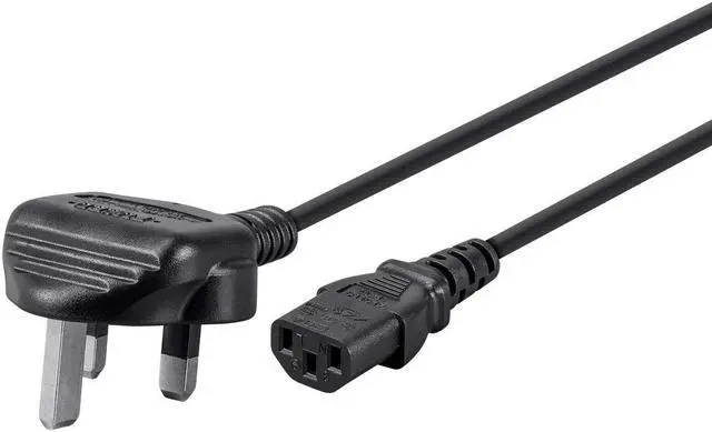 Main image of Monoprice 6Ft 18Awg England Power Cord Cable - H05vv-F Nema C13 - Black