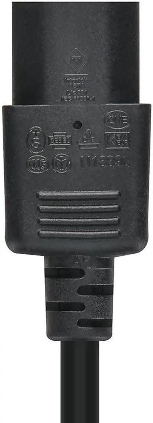 Alt view image 6 of 8 - Monoprice 6Ft 18Awg England Power Cord Cable - H05vv-F Nema C13 - Black