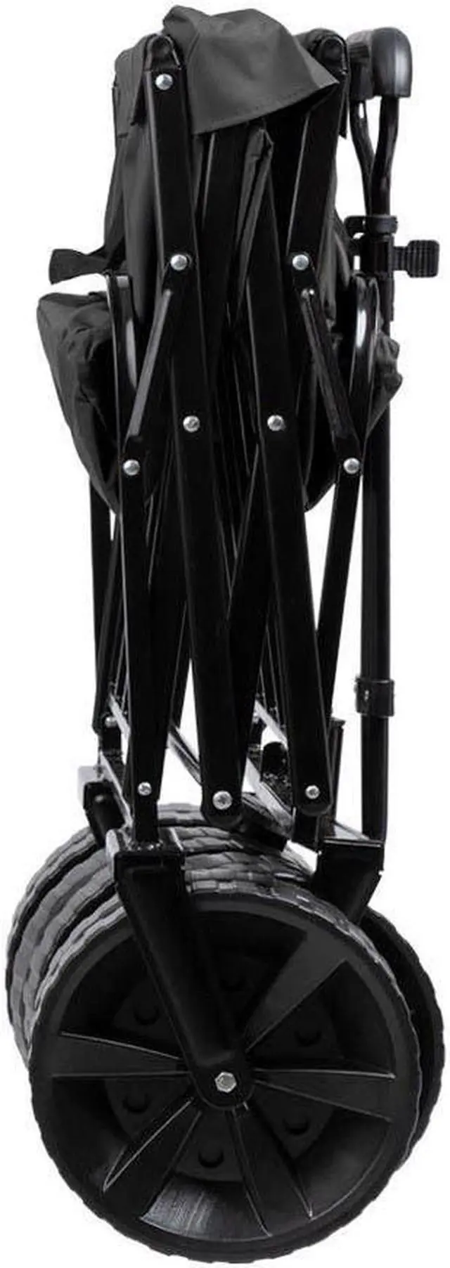 Alt view image 6 of 6 - Monoprice Heavy Duty All Terrain Collapsible Outdoor Wagon, Black - Durable, 600D Oxford, Mildew and UV Resistant - Pure Outdoor Collection