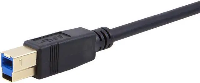 Alt view image 7 of 10 - Monoprice USB 3.0 Cable - 1.5 Feet - Black | USB Type-A Male to USB Type-B Male, compatible with Brother, HP, Canon, Lexmark, Epson, Dell, Xerox, Samsung and More - Select Series