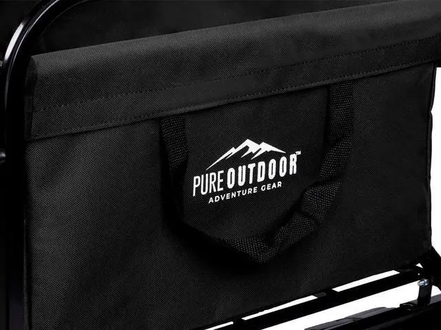Alt view image 2 of 6 - Monoprice Heavy Duty All Terrain Collapsible Outdoor Wagon, Black - Durable, 600D Oxford, Mildew and UV Resistant - Pure Outdoor Collection