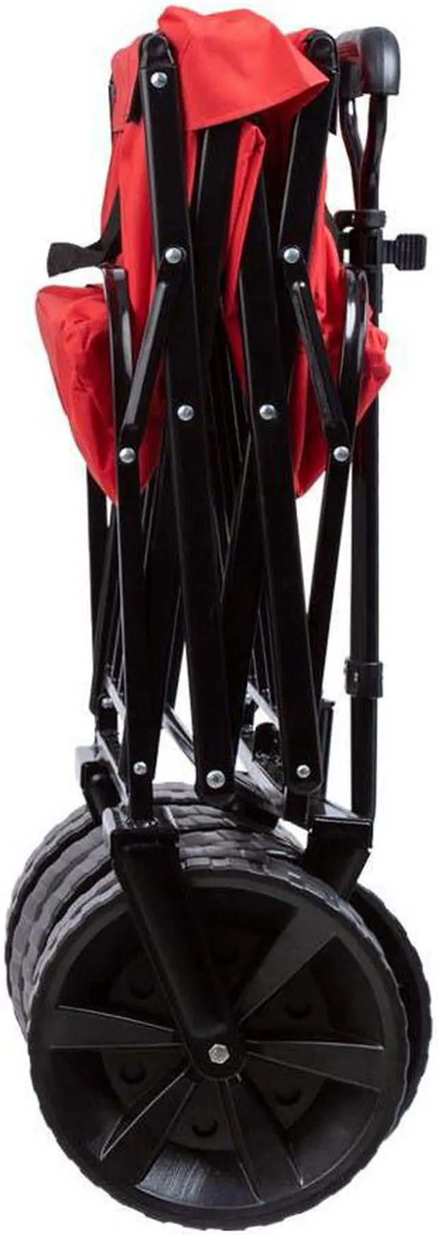 Alt view image 6 of 6 - Monoprice Heavy Duty All Terrain Collapsible Outdoor Wagon, Red - Durable, 600D Oxford, Mildew and UV Resistant - Pure Outdoor Collection