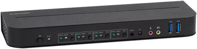 Alt view image 5 of 15 - Monoprice Blackbird 4K DisplayPort 1.4 USB 3.0 4x1 KVM Switch, 4K@60Hz, HDR, YCbCr 4:4:4, HDCP 2.2, Share 4 Computers with 1 Keyboard Mouse Monitor Printer