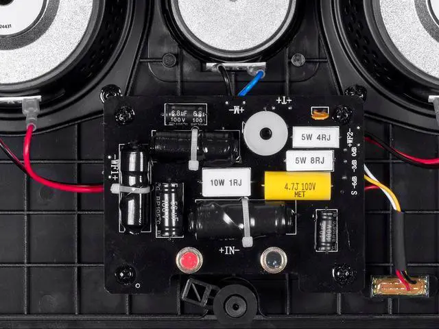 Alt view image 6 of 6 - Monoprice 3-Way Carbon Fiber In-Wall Speaker Center Channel - Dual 5.25-inch (Single) With Ribbon Tweeter - Amber Series