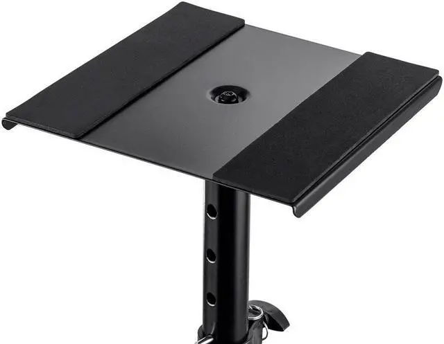 Alt view image 4 of 6 - Monoprice Clamp-mounted Desktop Studio Monitor Stands (Pair) Heavy Duty Steel, Adjustable Height, Support Up to 22 lbs, Includes Antislip Pads - Stage Right Series