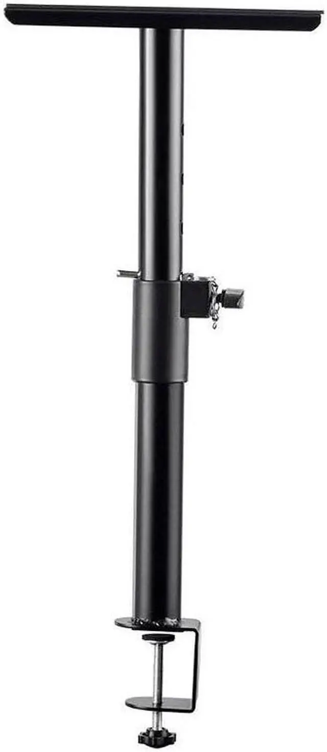 Alt view image 2 of 6 - Monoprice Clamp-mounted Desktop Studio Monitor Stands (Pair) Heavy Duty Steel, Adjustable Height, Support Up to 22 lbs, Includes Antislip Pads - Stage Right Series