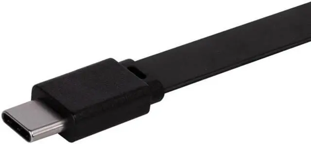 Alt view image 6 of 6 - Monoprice Flat USB Type-C to Type-A 3.2 Gen1 Charge and Sync Cable - 6 Feet - Black 5Gbps, 3A, Reversible Connector, Compatible with Galaxy S10 S10E S9 S8 S20 Plus