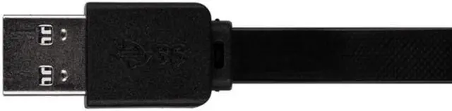 Alt view image 3 of 6 - Monoprice Flat USB Type-C to Type-A 3.2 Gen1 Charge and Sync Cable - 6 Feet - Black 5Gbps, 3A, Reversible Connector, Compatible with Galaxy S10 S10E S9 S8 S20 Plus