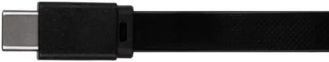 Alt view image 4 of 6 - Monoprice Flat USB Type-C to Type-A 3.2 Gen1 Charge and Sync Cable - 6 Feet - Black 5Gbps, 3A, Reversible Connector, Compatible with Galaxy S10 S10E S9 S8 S20 Plus