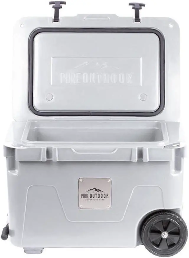 Alt view image 4 of 6 - Monoprice Portable Wheeled Emperor Cooler 50 Liter Cooler, White, Built‑in Bottle Opener, For Beach Trips, BBQs, Camping, Fishing, Picnics, Tailgating, Pool Parties - Pure Outdoor Collection