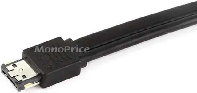 Alt view image 3 of 15 - Monoprice 108492 19-Inch eSATAp to SATA 22-Pin Cable, Black