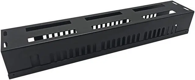 Alt view image 4 of 7 - Monoprice 2U 19in Metal Rackmount Cable Management Panel, Protects Cables, Promotes Good Airflow, Easy Grouping of Cables, Cable Organization