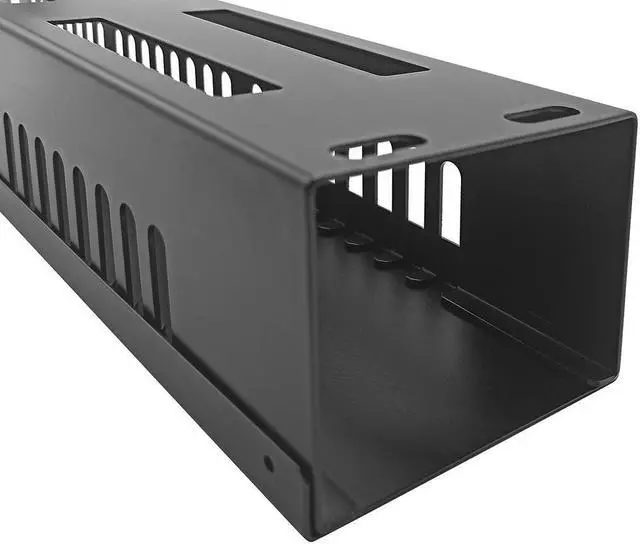 Alt view image 5 of 7 - Monoprice 2U 19in Metal Rackmount Cable Management Panel, Protects Cables, Promotes Good Airflow, Easy Grouping of Cables, Cable Organization