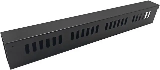 Alt view image 3 of 6 - Monoprice 1U 19in Metal Rackmount Cable Management Panel, Protects Cables, Promotes Good Airflow, Easy Grouping of Cables, Cable Organization