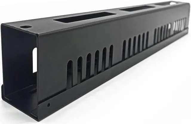 Alt view image 5 of 6 - Monoprice 1U 19in Metal Rackmount Cable Management Panel, Protects Cables, Promotes Good Airflow, Easy Grouping of Cables, Cable Organization