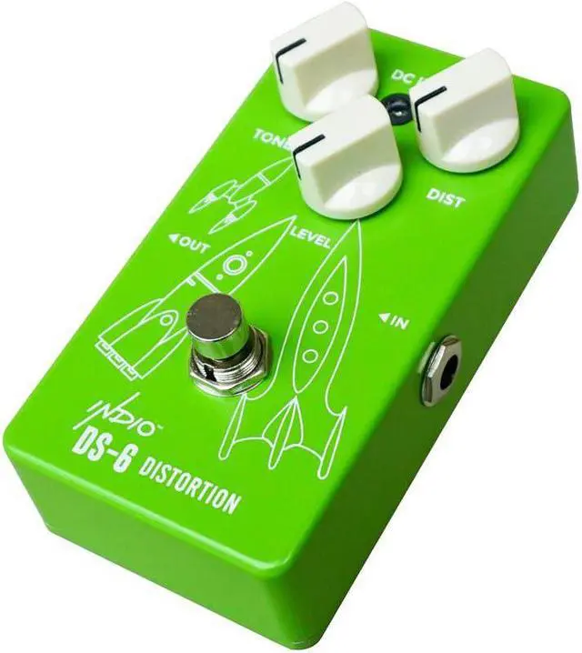 Alt view image 3 of 5 - Monoprice DS-6 True Bypass Analog Vintage Distortion Full-size Guitar Effect Pedal - Indio Series
