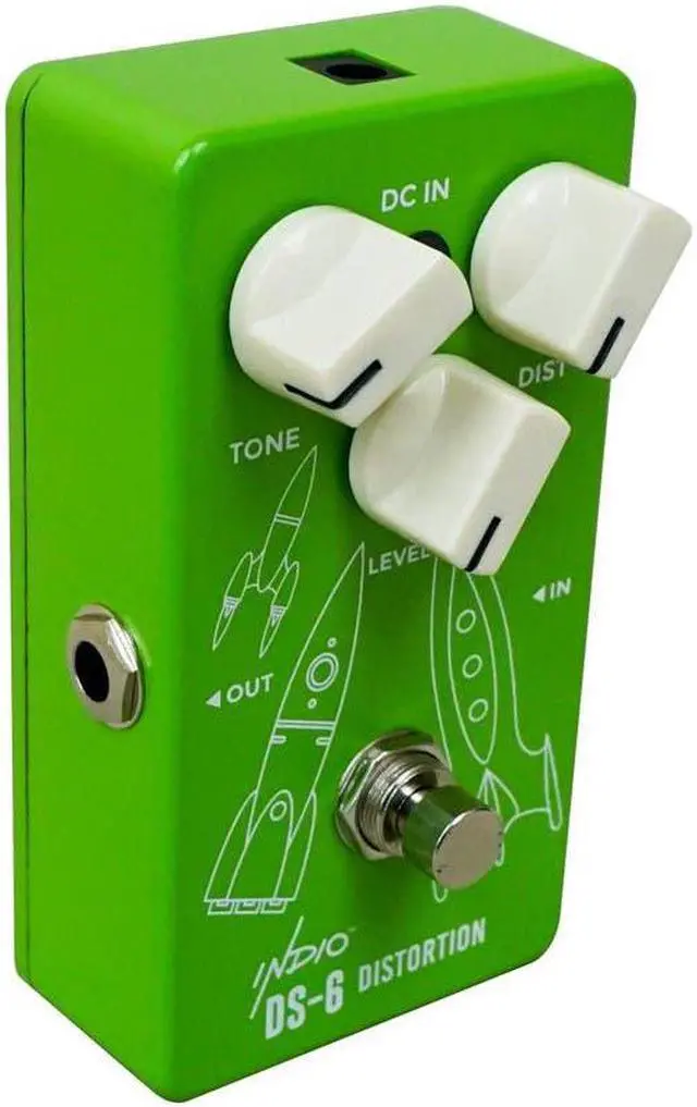 Alt view image 4 of 5 - Monoprice DS-6 True Bypass Analog Vintage Distortion Full-size Guitar Effect Pedal - Indio Series