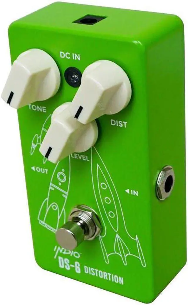 Alt view image 5 of 5 - Monoprice DS-6 True Bypass Analog Vintage Distortion Full-size Guitar Effect Pedal - Indio Series