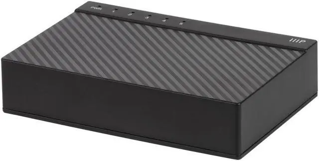 Alt view image 3 of 7 - Monoprice 5-Port 10/100/1000Mbps Gigabit Ethernet Unmanaged Switch