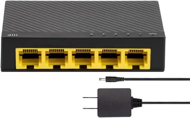 Alt view image 5 of 7 - Monoprice 5-Port 10/100/1000Mbps Gigabit Ethernet Unmanaged Switch