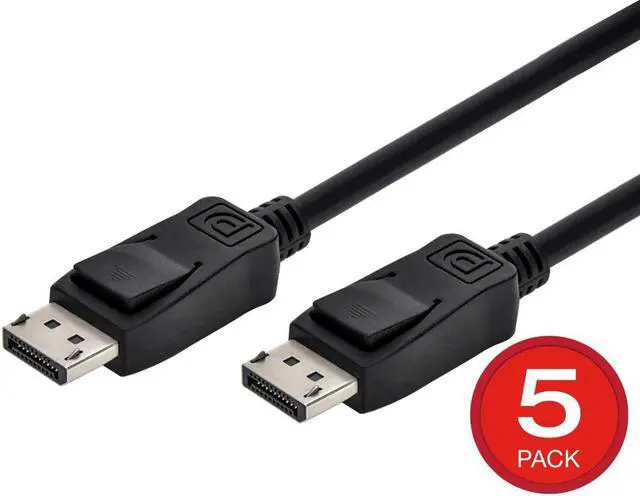 Alt view image 2 of 7 - Monoprice 8K DisplayPort 2.0 Cable - 6 Feet (5 Pack) 80.0Gbps, 16K Resolution, Supports NVIDIA GSync AMD FreeSync, Compatible for Gaming Monitor, TV, PC, Laptop and More