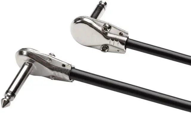 Alt view image 4 of 6 - Monoprice Low Profile 6in Guitar Effects Pedal and Pedalboard Patch Cable (6-Pack) RightAngle 1/4 Inch TS, 24AWG Wire Gauge - Indio Series
