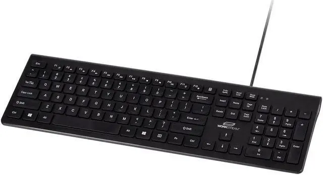Alt view image 5 of 7 - Monoprice Low-Profile Spill-Resistant Silent Keyboard Membrane Water-Resistant Coating 10 Million Keystrokes - Workstream Collection