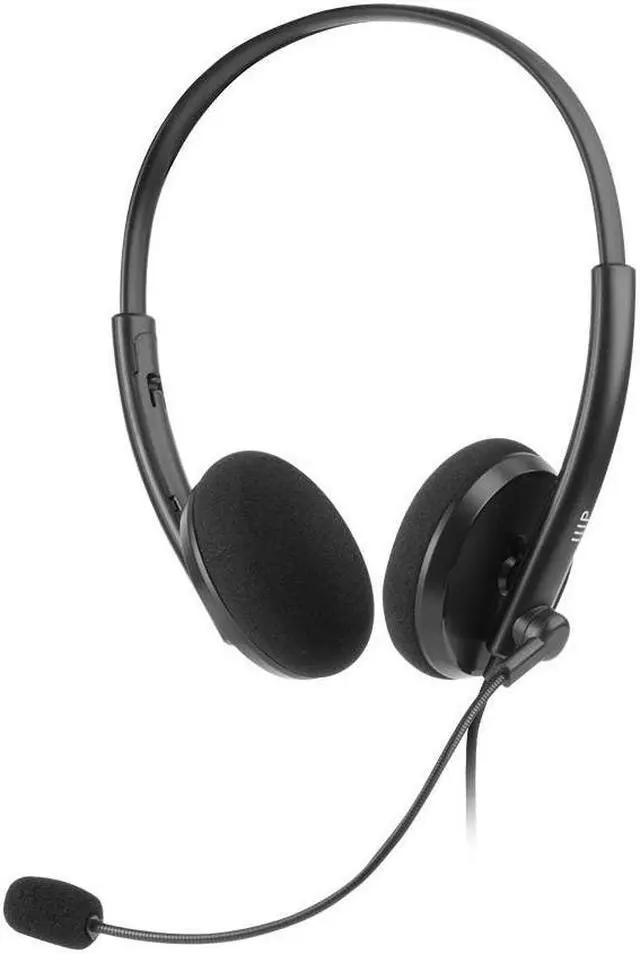 Alt view image 2 of 6 - Monoprice WFH 3.5mm + USB Wired Back to Basics Web Meeting Headset, Lightweight, with Adjustable Mic and USB Inline Controller, for Virtual Meetings - Workstream Collection