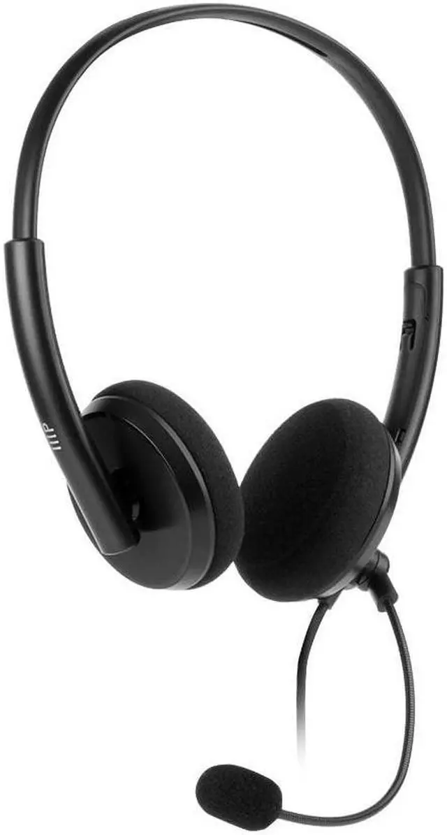 Alt view image 3 of 6 - Monoprice WFH 3.5mm + USB Wired Back to Basics Web Meeting Headset, Lightweight, with Adjustable Mic and USB Inline Controller, for Virtual Meetings - Workstream Collection