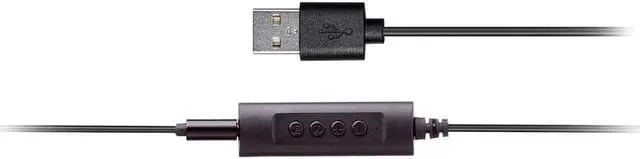 Alt view image 6 of 6 - Monoprice WFH 3.5mm + USB Wired Back to Basics Web Meeting Headset, Lightweight, with Adjustable Mic and USB Inline Controller, for Virtual Meetings - Workstream Collection