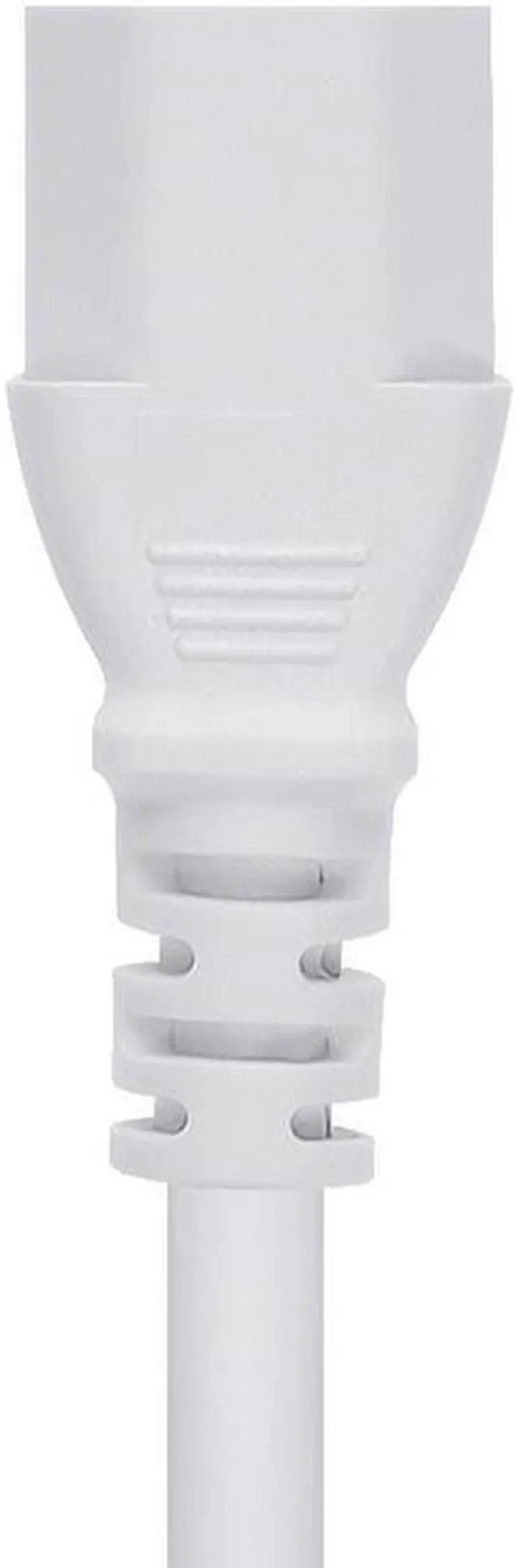 Alt view image 6 of 12 - Monoprice Power Cord - 6 Feet - White | NEMA 5-15P to IEC 60320 C13, 18AWG, 10A, 125V, 3-Prong, for PC, AC Adapter, Laptop, Monitor, Projector