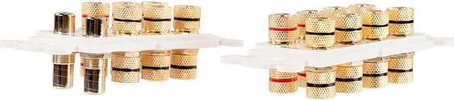 Alt view image 9 of 11 - Monoprice 2-Gang 7.2 Surround Sound Distribution Wall Plate | Gold Plated, No Wire Pull-Outs