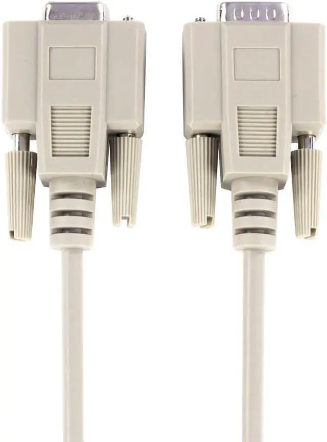 Alt view image 4 of 9 - Monoprice 50ft Molded DB9 Male/Female Serial Cable