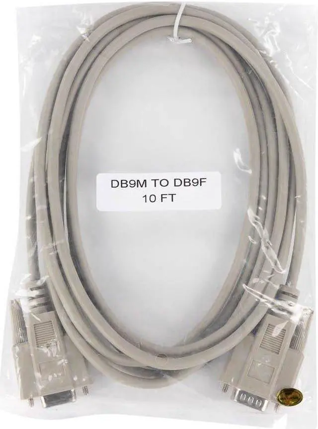 Alt view image 6 of 6 - Monoprice 10ft Molded DB9 Male/Female Serial Cable