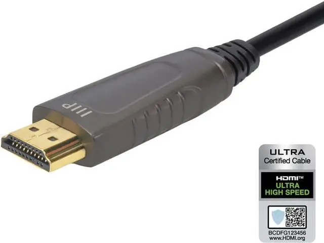 Alt view image 3 of 6 - Monoprice 8K Certified Ultra High Speed Active HDMI Cable - 7.5 Meters (24 Feet) HDMI 2.1, AOC, for PlayStation 5, Xbox Series X, Xbox Series S - SlimRun AV Series