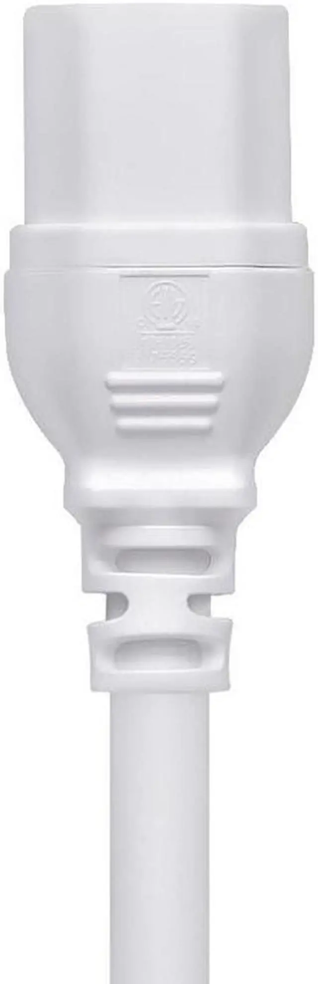 Alt view image 6 of 7 - Monoprice Heavy Duty Power Cord - 8 Feet - White | NEMA 5-15P to IEC 60320 C15, 14AWG, 15A, SJT, 125V, For PCs, Monitors, Scanners, and Printers