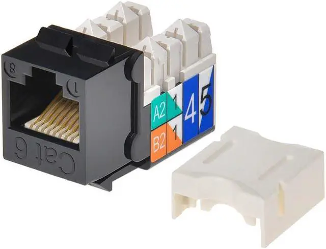 Alt view image 7 of 11 - Monoprice Cat5e Punch Down Keystone Jack - Orange