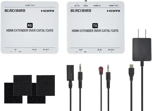 Alt view image 5 of 14 - Monoprice Blackbird 4K HDMI Extender over Ethernet, CAT5e/6/7, 70m, HDMI Loop Out, Smart EDID, Power over Cable (PoC)