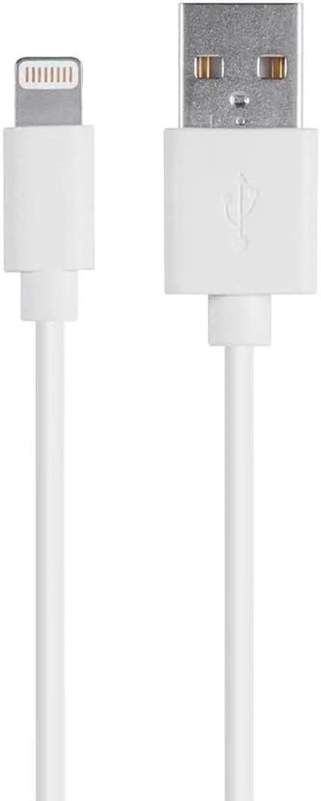 Alt view image 3 of 14 - Monoprice Lightning to USB Charge & Sync Cable - 3 Feet - White | Apple MFi Certified for iPhone X, 8, 8 Plus, 7, 7 Plus, 6, 6 Plus, 5S , iPad Pro