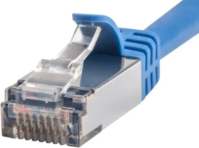 Alt view image 12 of 14 - Monoprice Cat7 Ethernet Patch Cable - 3 Feet - Blue | Network Internet Cord - Flexboot RJ45 Stranded 600Mhz S/FTP CMX Pure Bare Copper Wire 26AWG - Entegrade Series
