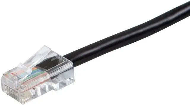 Alt view image 3 of 6 - Monoprice Cat5e Ethernet Patch Cable - 7 Feet - Black | Network Internet Cord - RJ45, Stranded, 350Mhz, UTP, Pure Bare Copper Wire, 24AWG - Zeroboot Series