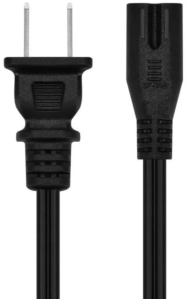Alt view image 7 of 11 - Monoprice 6ft 18AWG AC Power Cord Cable w/o Polarized, 10A (NEMA 1-15P to IEC-320-C7)