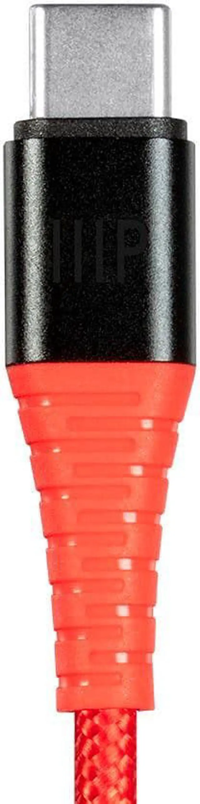 Alt view image 5 of 6 - Monoprice Nylon Braided USB C to USB A 2.0 Cable - 3 Pack (1.5ft, 3ft, 6ft) - Red | Type C, Durable, Fast Charge for Samsung Galaxy S10/ Note 8, LG V20 and - AtlasFlex Series