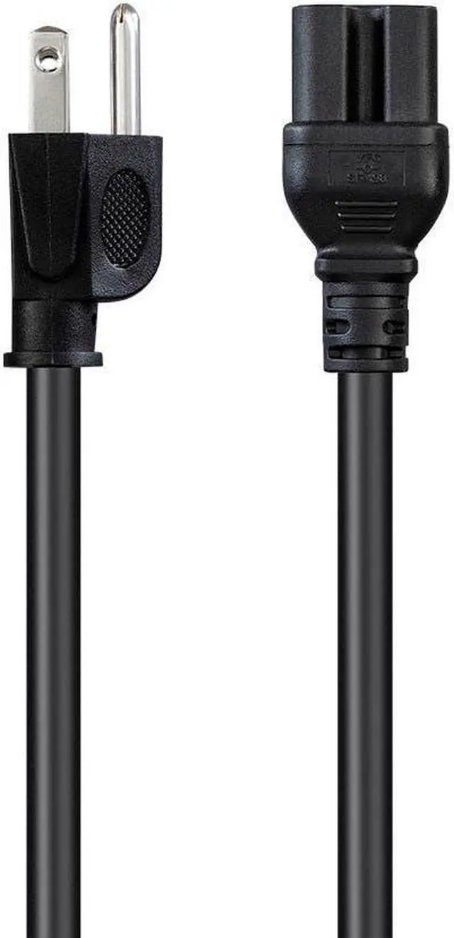 Alt view image 5 of 8 - Monoprice Heavy Duty Power Cord - 10 Feet - Black | NEMA 5-15P to IEC 60320 C15, 14AWG, 15A, SJT, 125V, Works With PCs, Monitors, Scanners, & Printers