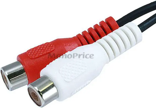 Alt view image 4 of 4 - Monoprice 6inch RCA Male Mono to Female Stereo Splitter Cable