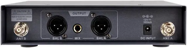 Alt view image 3 of 7 - Monoprice 200-Channel UHF Dual Handheld Wireless Microphones System, 262foot (80meter) Range, Perfect for Church, Birthdays, Karaoke, Weddings, Events - Stage Right Series