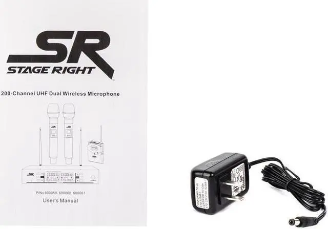 Alt view image 5 of 7 - Monoprice 200-Channel UHF Dual Handheld Wireless Microphones System, 262foot (80meter) Range, Perfect for Church, Birthdays, Karaoke, Weddings, Events - Stage Right Series