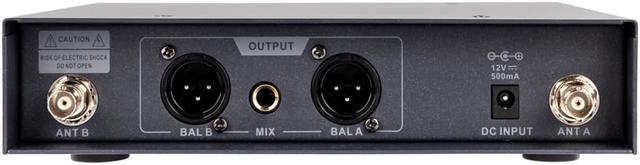 Alt view image 3 of 14 - Monoprice 200-Channel UHF Dual Headset Wireless Microphones System, For Church Services, Business Meetings, or Karaoke Singing - Stage Right Series