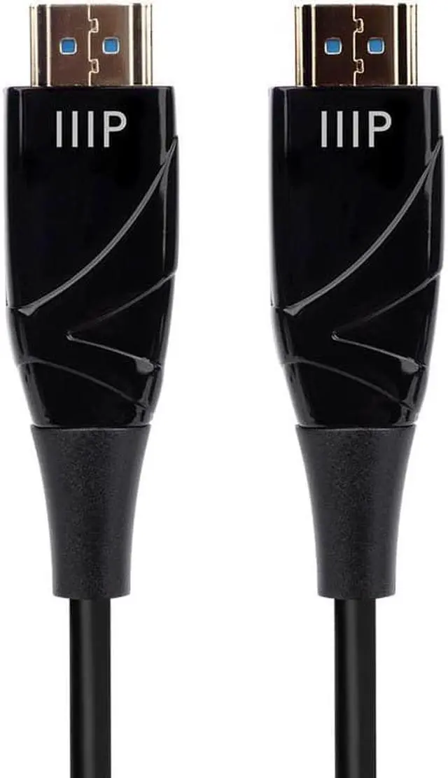 Alt view image 5 of 11 - Monoprice 4K High Speed HDMI Cable - 20 Meters (65ft) Black | AOC, 18Gbps, Compatible with Blu-ray, Play Station 5, HDTV, Roku TV - SlimRun AV Series